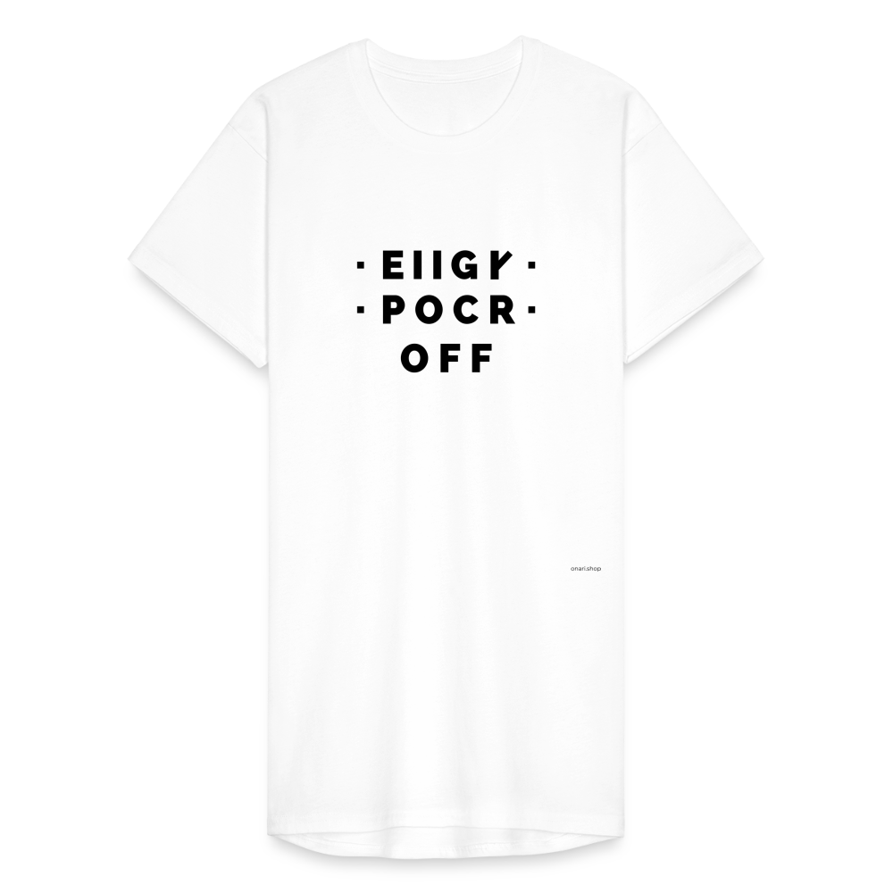 F**K OFF - T-shirt long Homme - Blanc - blanc