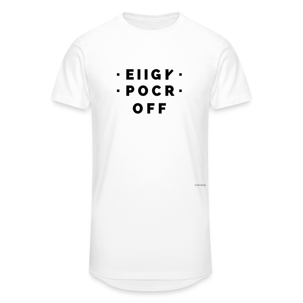 F**K OFF - T-shirt long Homme - Blanc - blanc