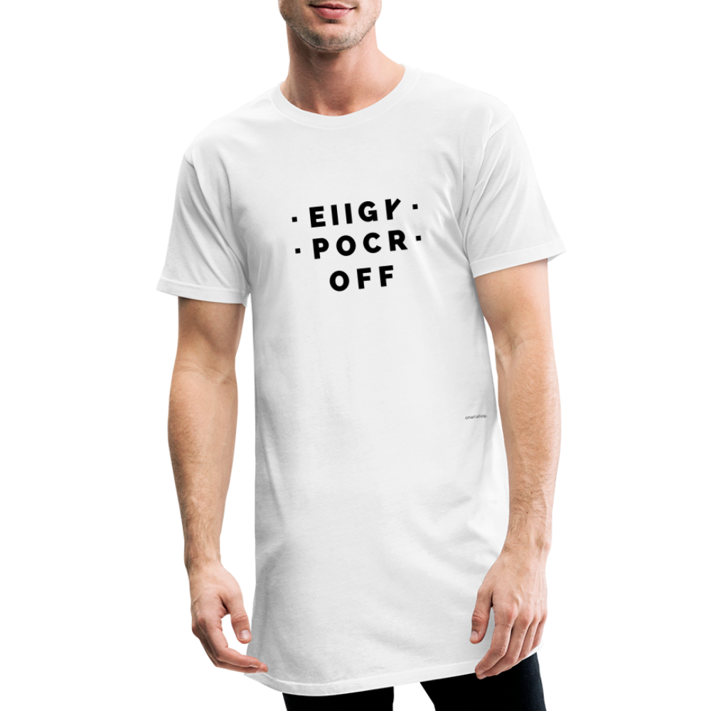 F**K OFF - T-shirt long Homme - Blanc - blanc