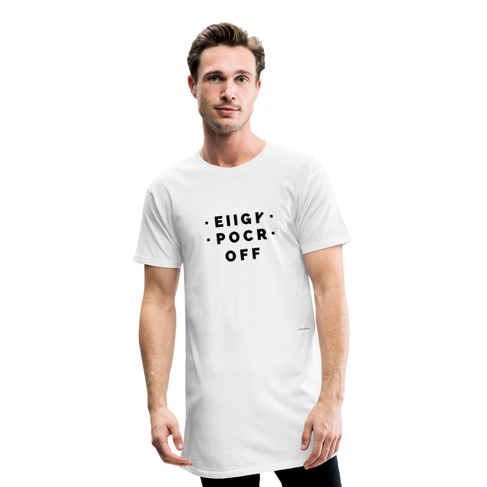 F**K OFF - T-shirt long Homme - Blanc - blanc