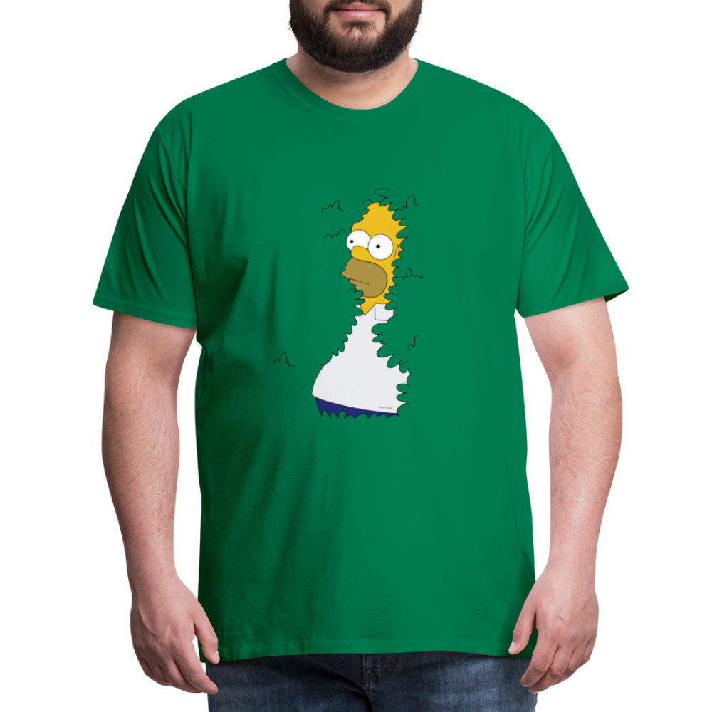 Homer Simpson se cache dans la haie - T-shirt Homme - vert