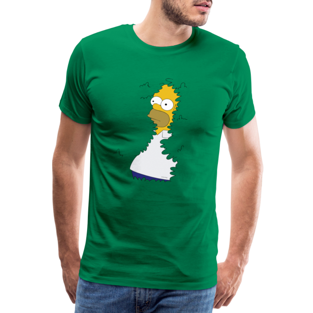 Homer Simpson se cache dans la haie - T-shirt Homme - vert