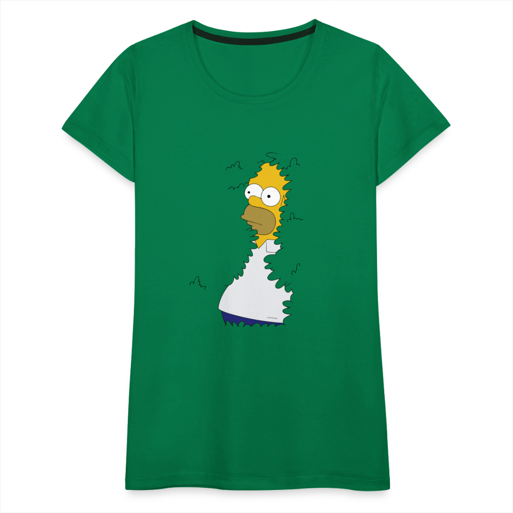 Homer Simpson se cache dans la haie - T-shirt Femme - vert