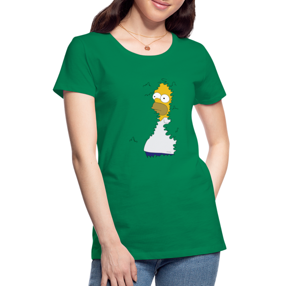 Homer Simpson se cache dans la haie - T-shirt Femme - vert