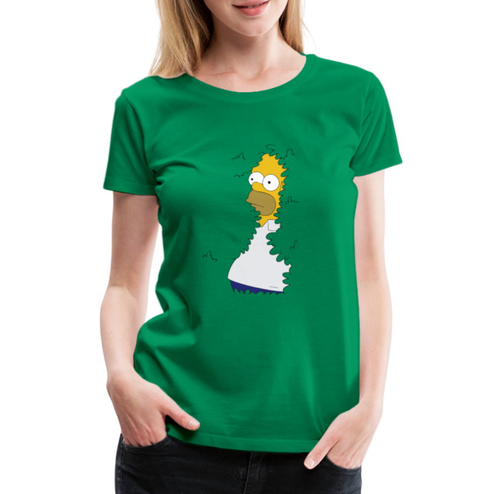 Homer Simpson se cache dans la haie - T-shirt Femme - vert