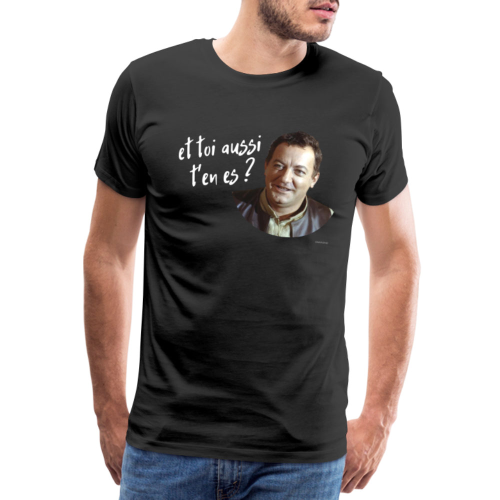 T-shirt Foncé Homme : Marcel Benhur Amineméphèt "et toi aussi t'en es ?" - noir