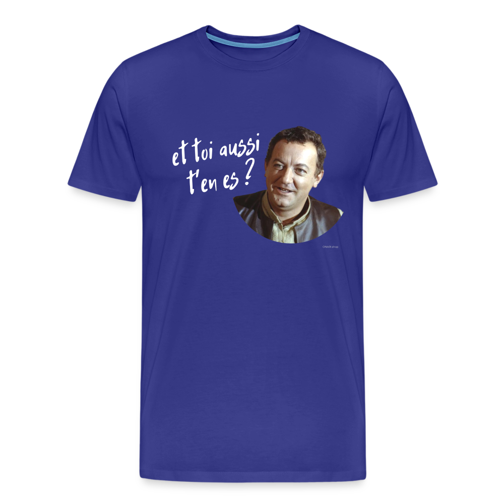 T-shirt Foncé Homme : Marcel Benhur Amineméphèt "et toi aussi t'en es ?" - bleu roi