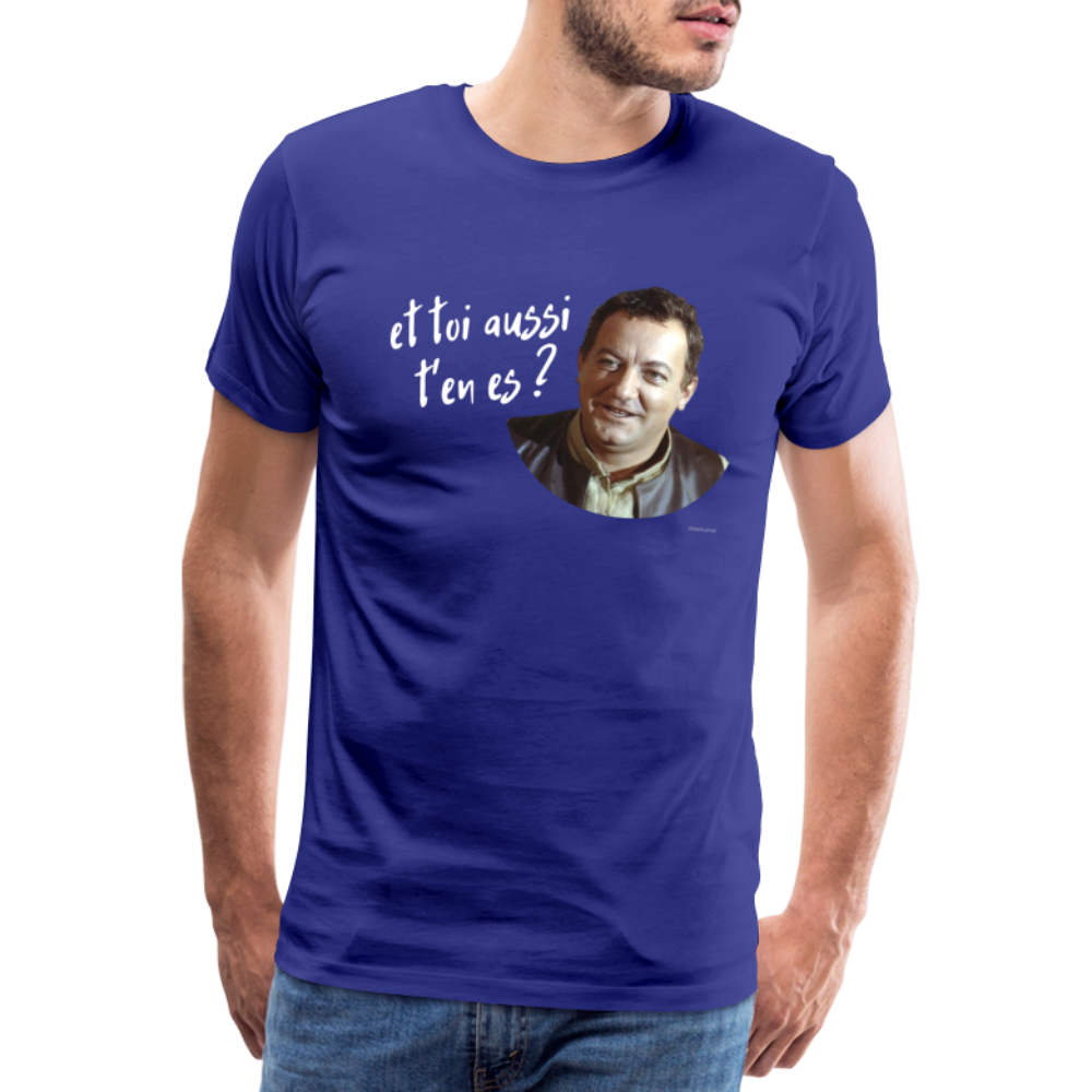 T-shirt Foncé Homme : Marcel Benhur Amineméphèt "et toi aussi t'en es ?" - bleu roi