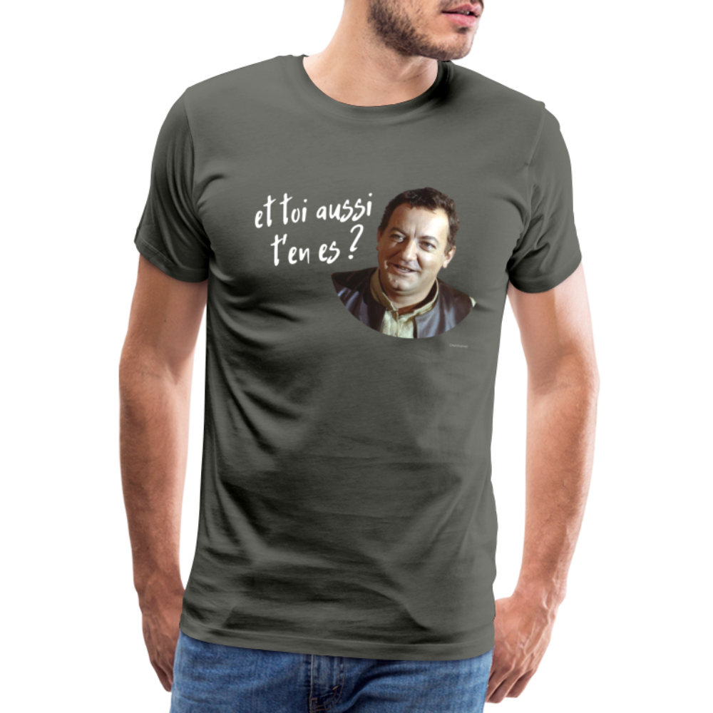 T-shirt Foncé Homme : Marcel Benhur Amineméphèt "et toi aussi t'en es ?" - asphalte