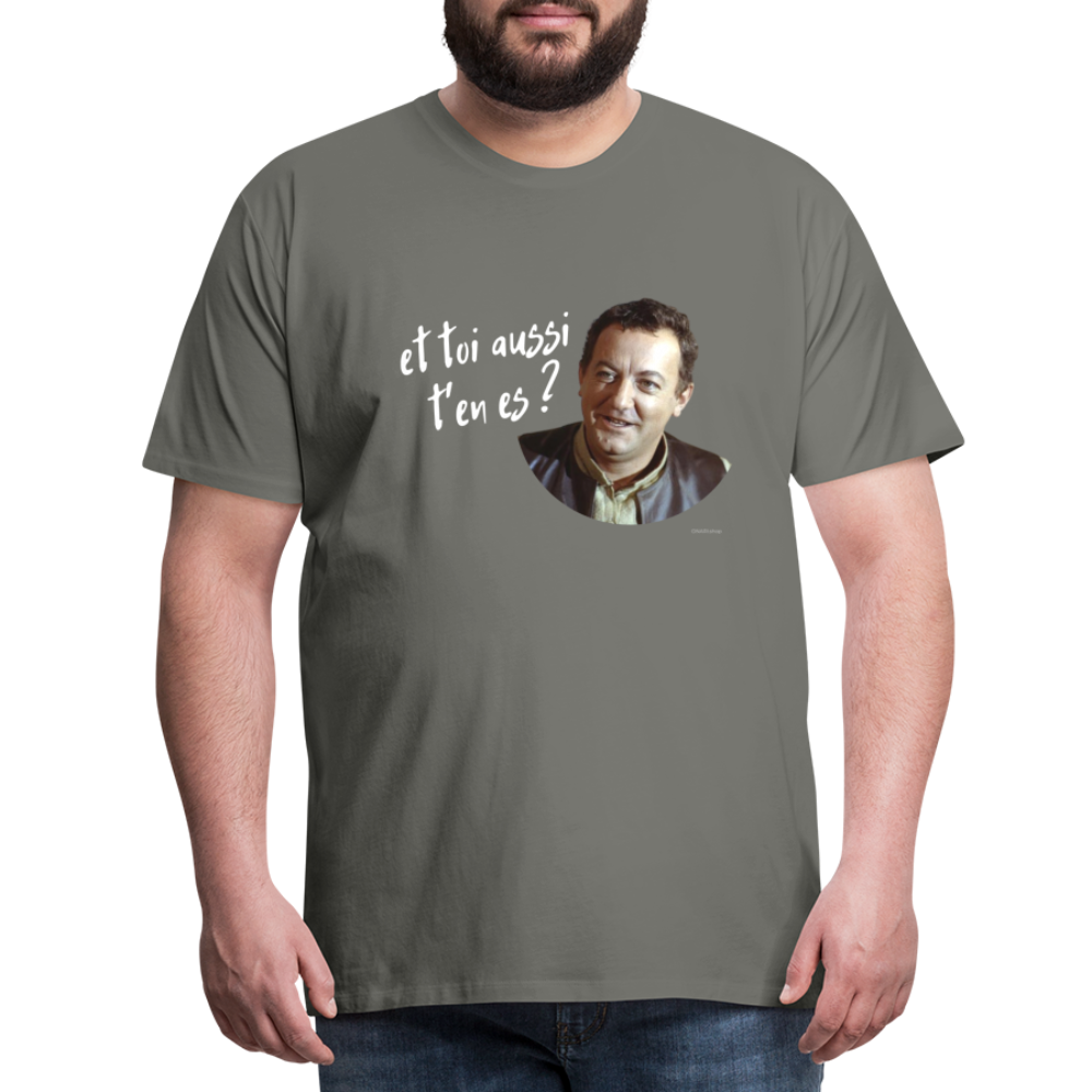 T-shirt Foncé Homme : Marcel Benhur Amineméphèt "et toi aussi t'en es ?" - asphalte