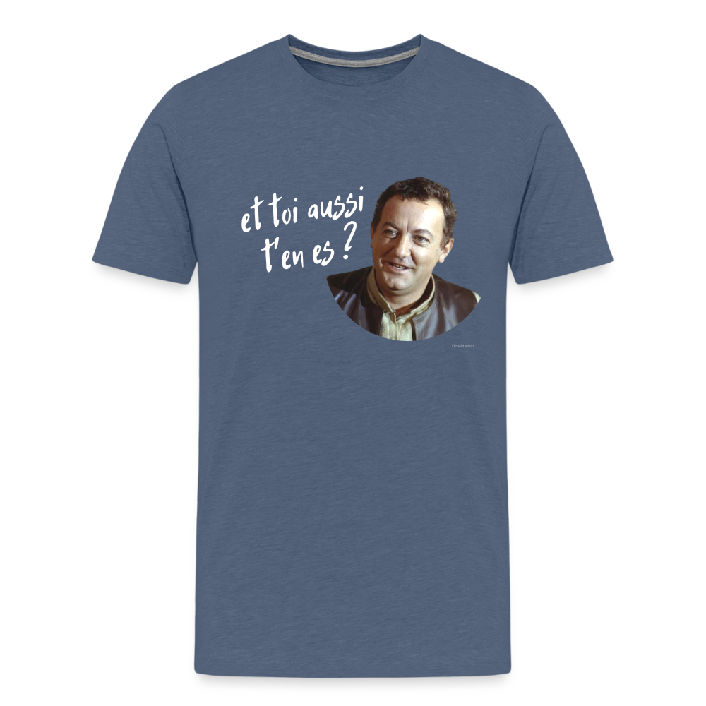 T-shirt Foncé Homme : Marcel Benhur Amineméphèt "et toi aussi t'en es ?" - bleu chiné