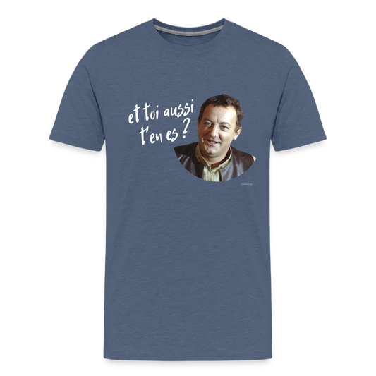 T-shirt Foncé Homme : Marcel Benhur Amineméphèt "et toi aussi t'en es ?" - bleu chiné