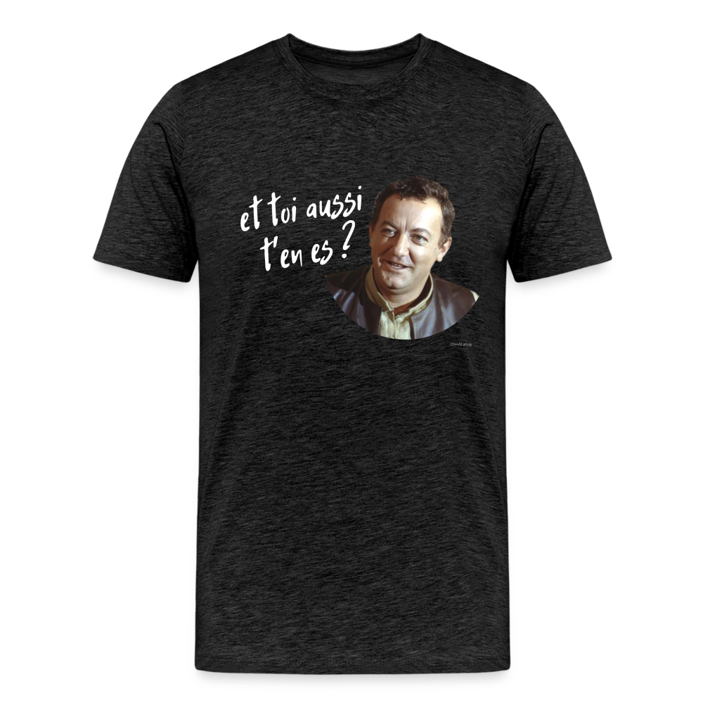 T-shirt Foncé Homme : Marcel Benhur Amineméphèt "et toi aussi t'en es ?" - charbon