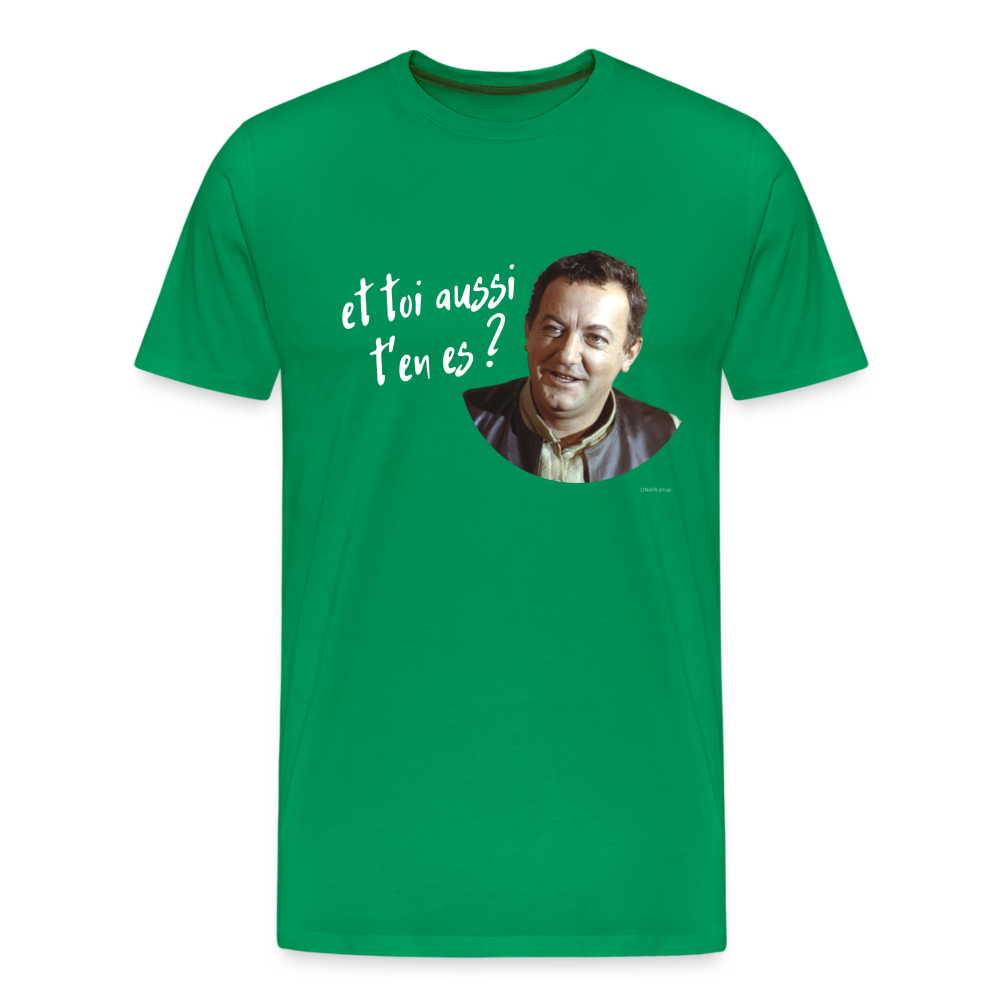 T-shirt Foncé Homme : Marcel Benhur Amineméphèt "et toi aussi t'en es ?" - vert