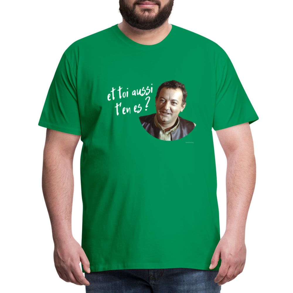 T-shirt Foncé Homme : Marcel Benhur Amineméphèt "et toi aussi t'en es ?" - vert