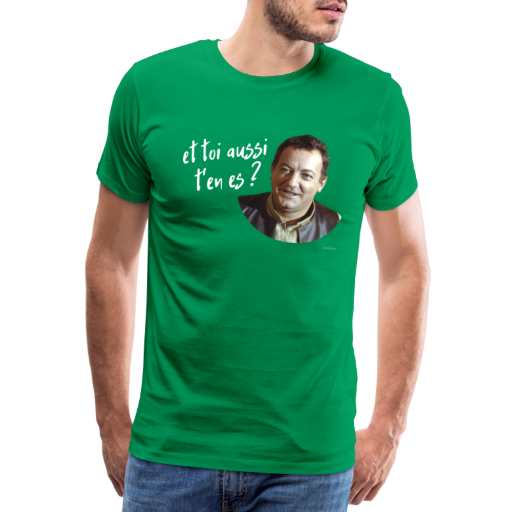 T-shirt Foncé Homme : Marcel Benhur Amineméphèt "et toi aussi t'en es ?" - vert