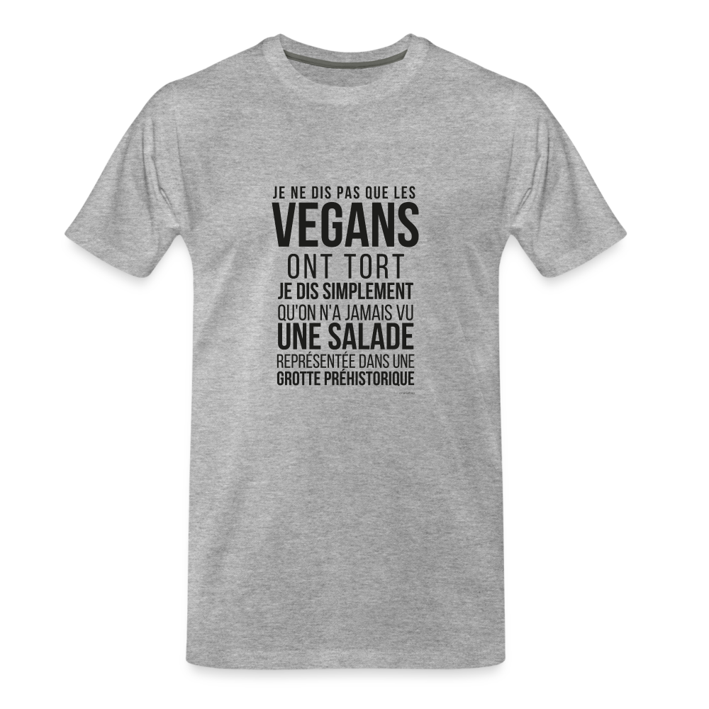 T-shirt VEGANS Homme - gris chiné