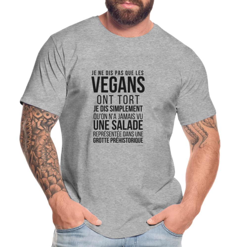 T-shirt VEGANS Homme - gris chiné