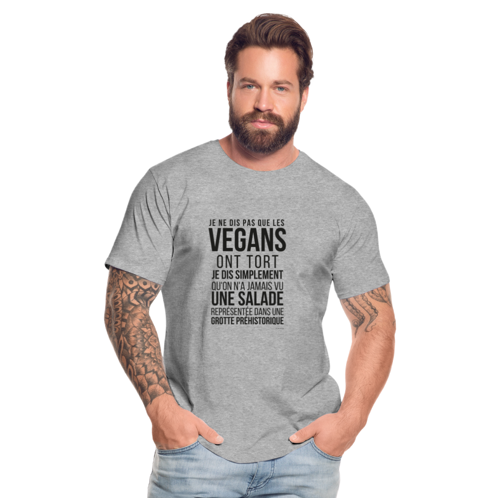 T-shirt VEGANS Homme - gris chiné