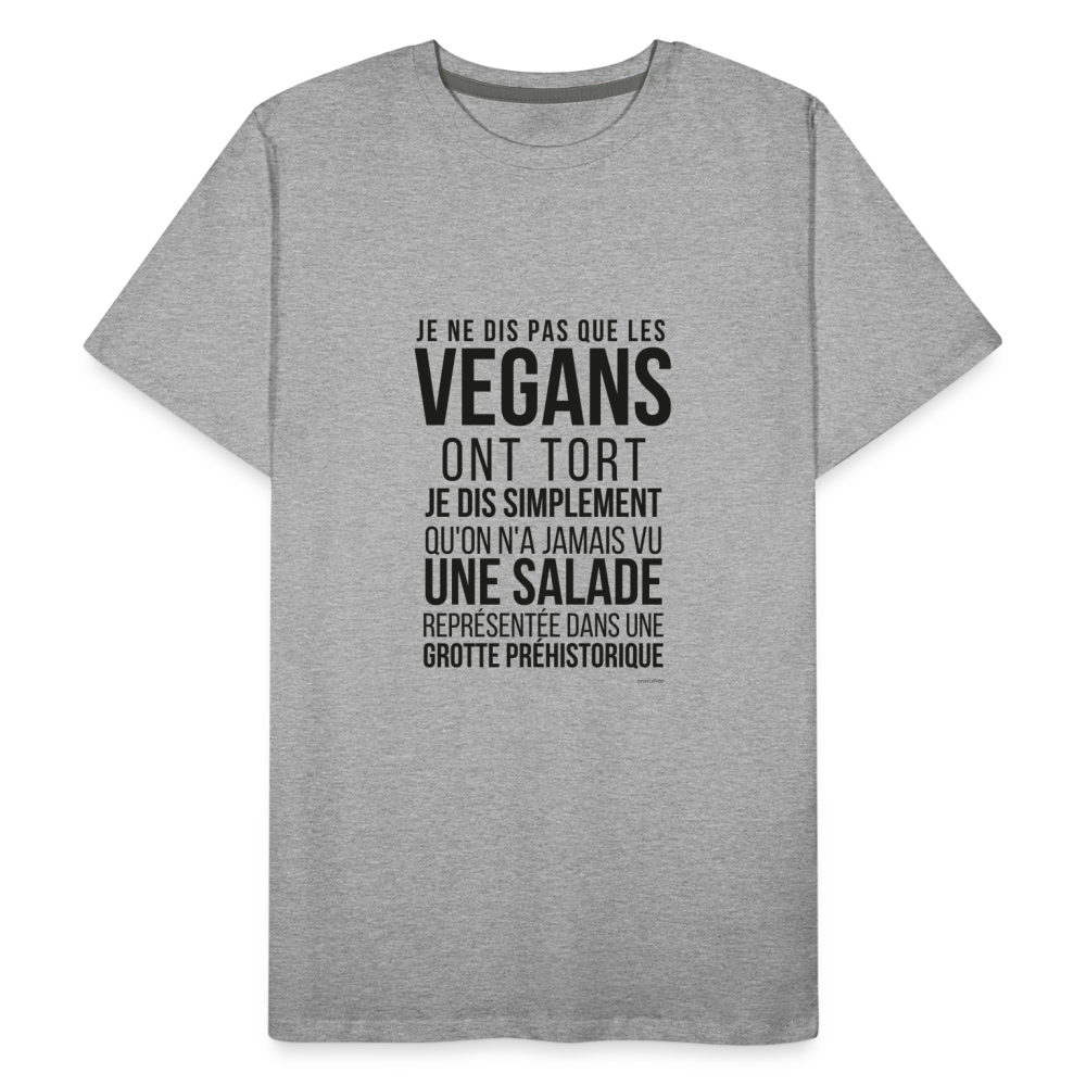 T-shirt VEGANS Homme - gris chiné