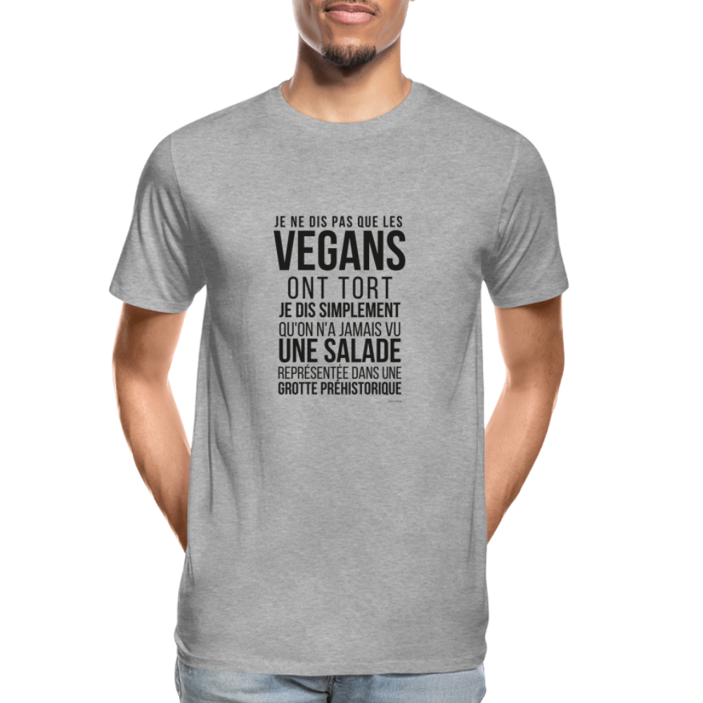 T-shirt VEGANS Homme - gris chiné