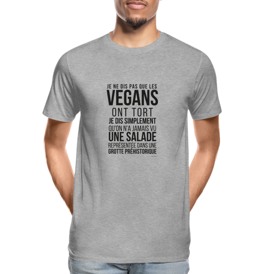 T-shirt VEGANS Homme - gris chiné