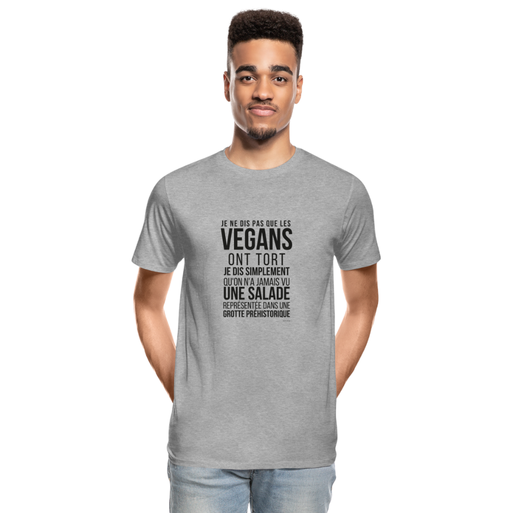 T-shirt VEGANS Homme - gris chiné