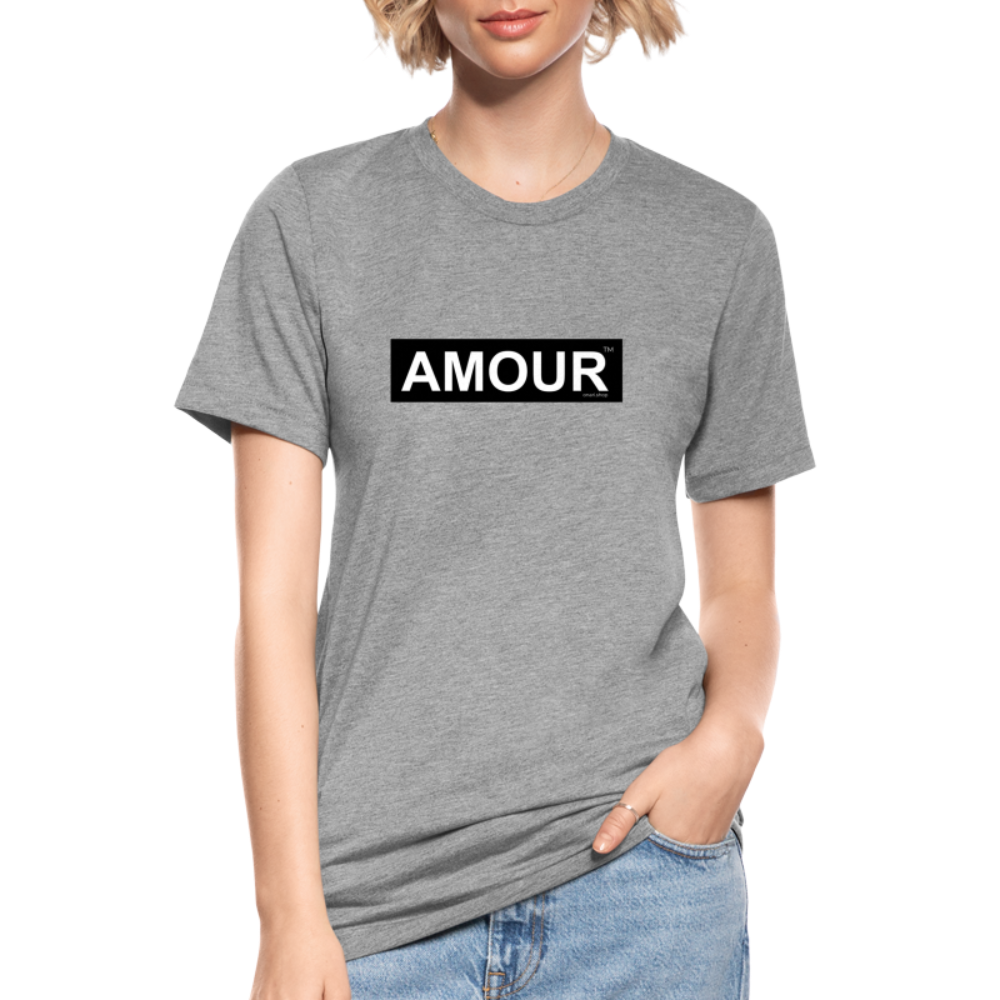 T-shirt AMOUR Unisexe chiné Bella + Canvas - gris chiné