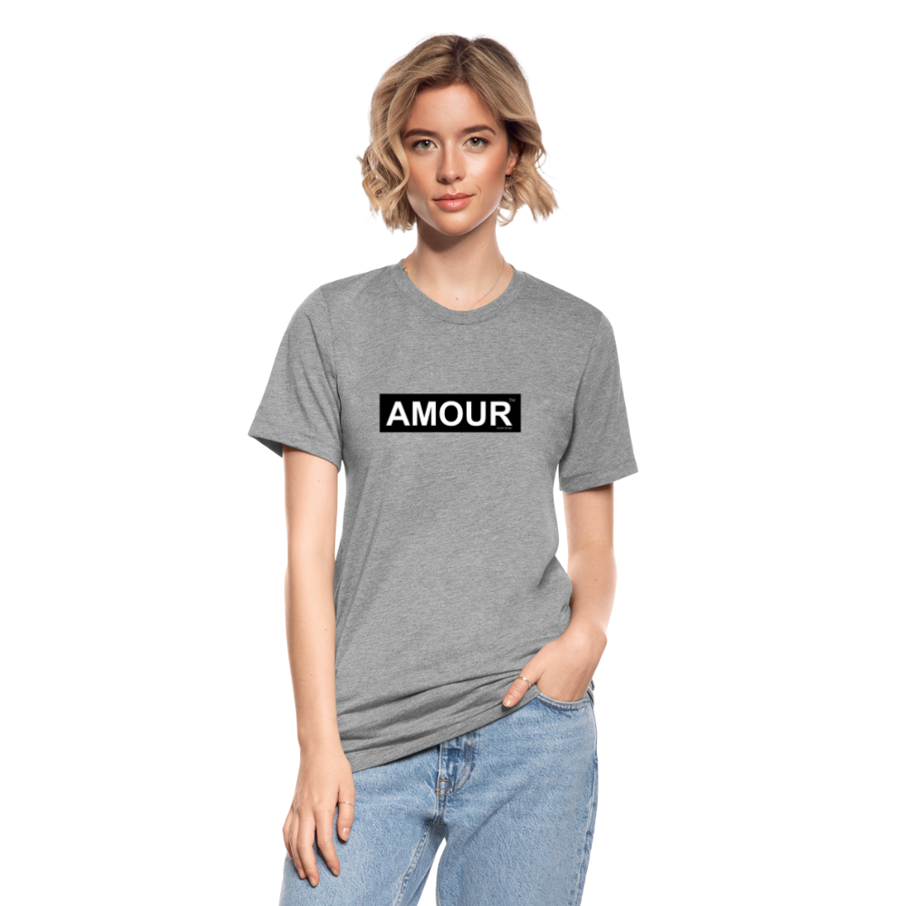 T-shirt AMOUR Unisexe chiné Bella + Canvas - gris chiné