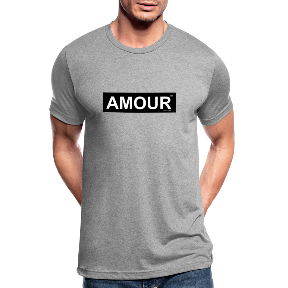 T-shirt AMOUR Unisexe chiné Bella + Canvas - gris chiné