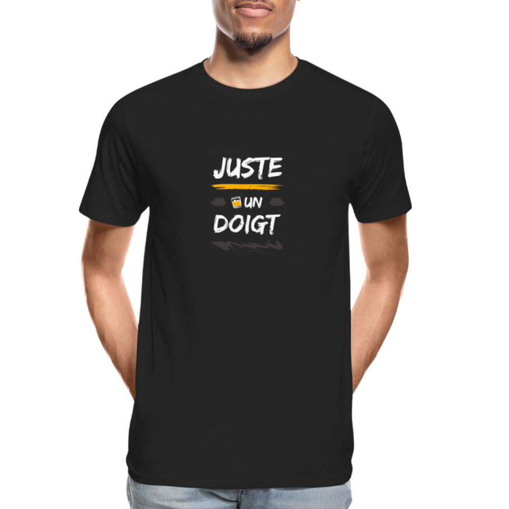 T-shirt Juste un doigt - La cité de la peur - bio - Homme - noir