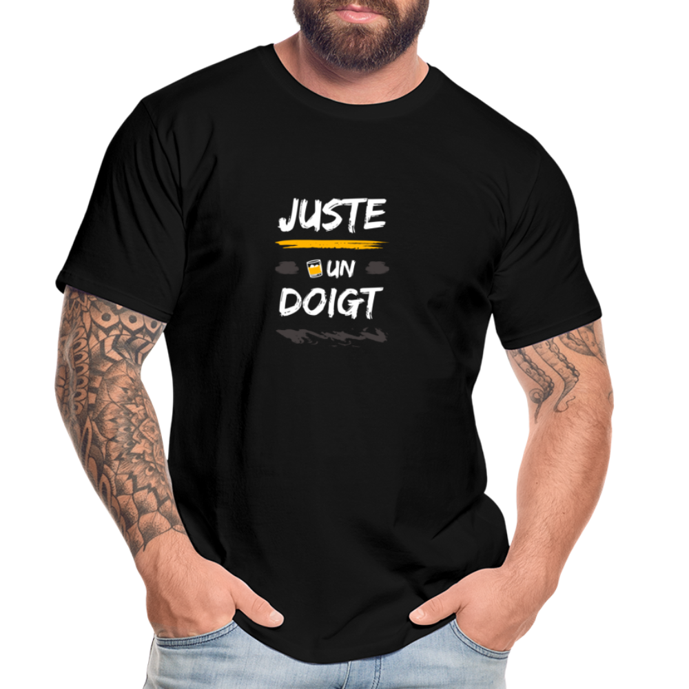 T-shirt Juste un doigt - La cité de la peur - bio - Homme - noir