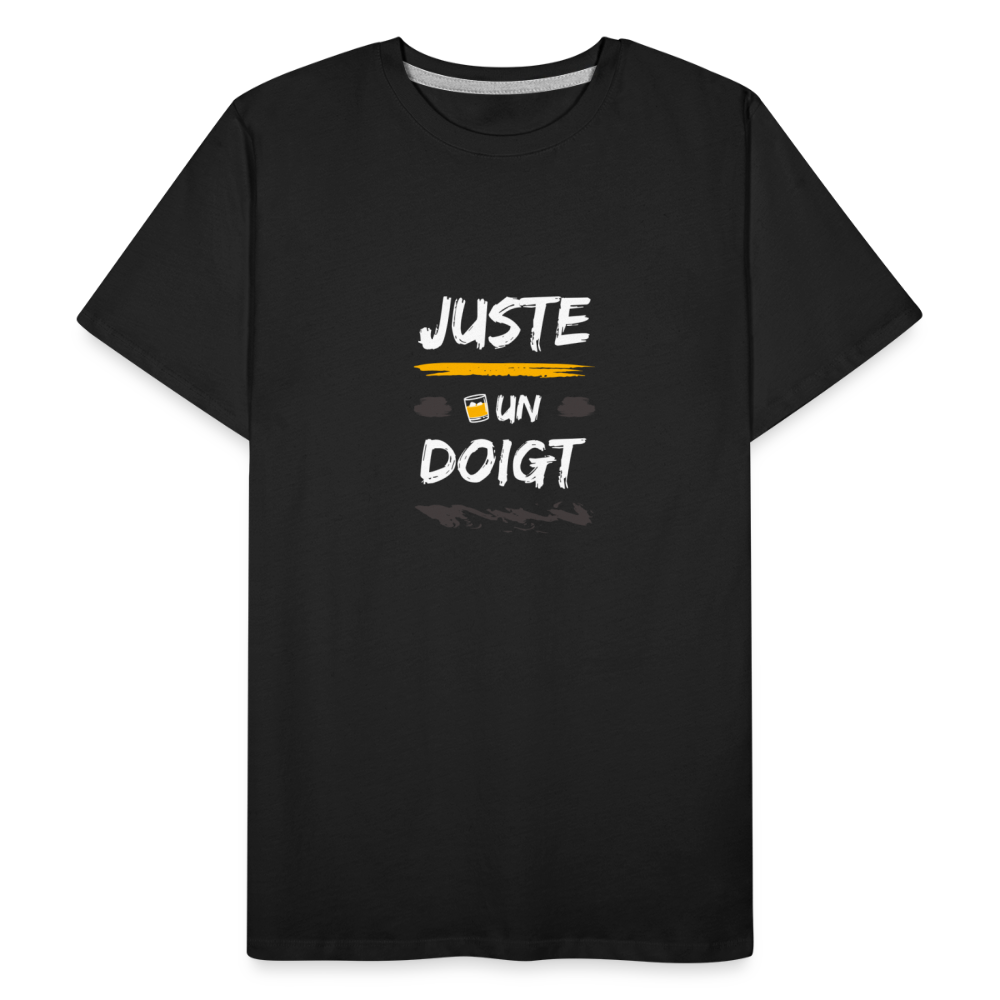 T-shirt Juste un doigt - La cité de la peur - bio - Homme - noir