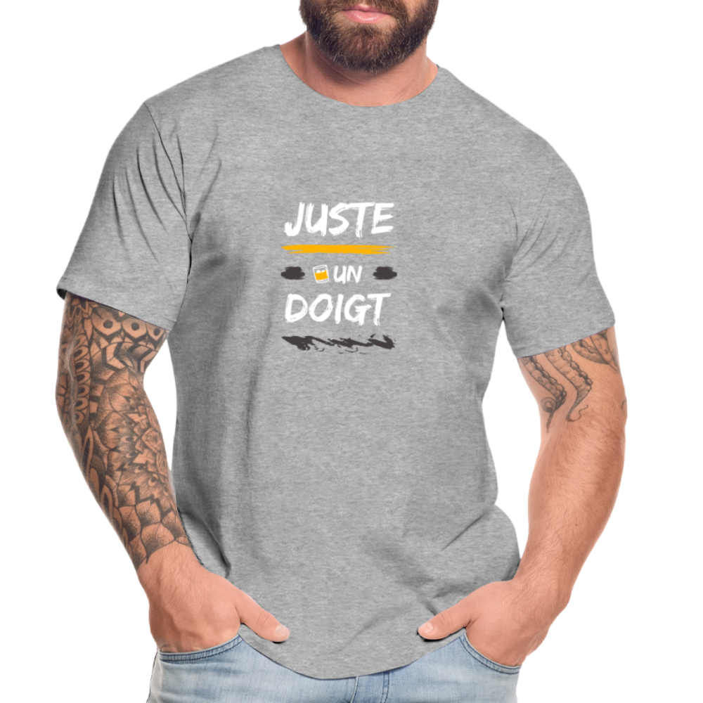 T-shirt Juste un doigt - La cité de la peur - bio - Homme - gris chiné