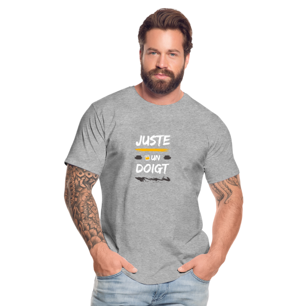 T-shirt Juste un doigt - La cité de la peur - bio - Homme - gris chiné