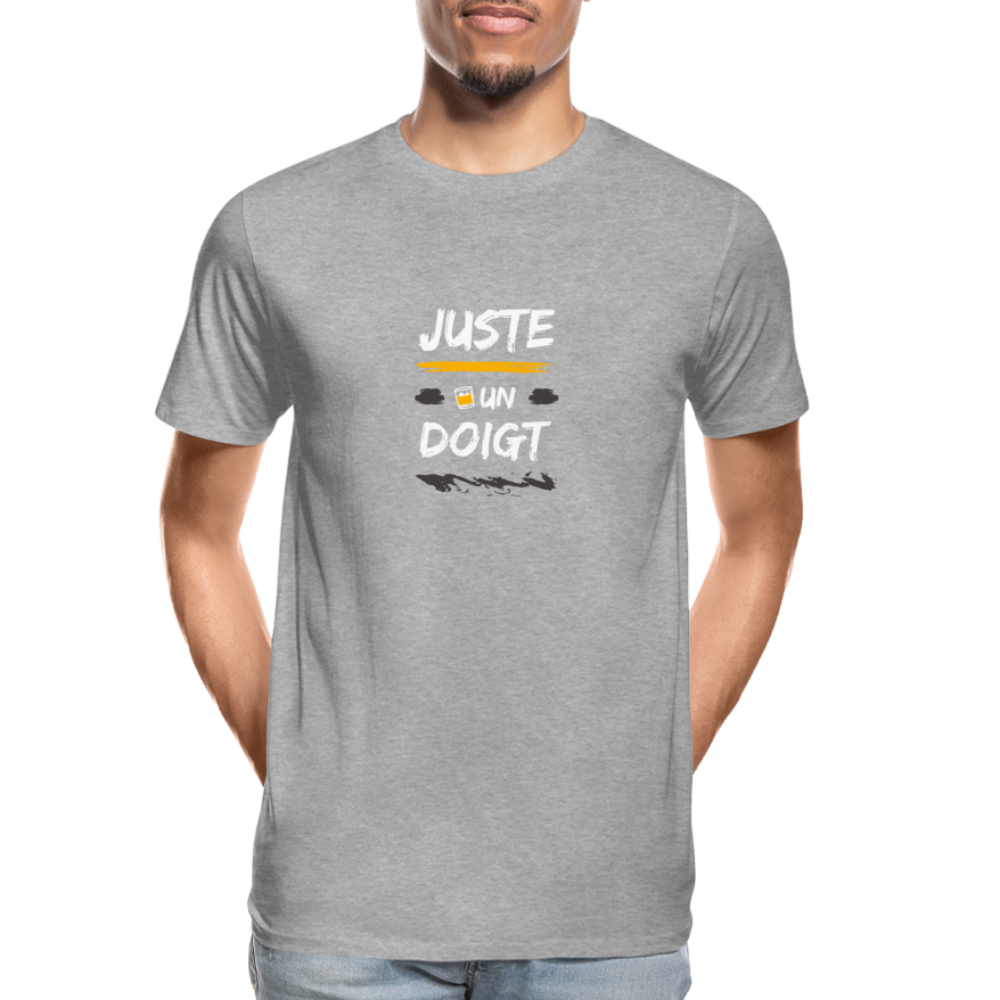 T-shirt Juste un doigt - La cité de la peur - bio - Homme - gris chiné