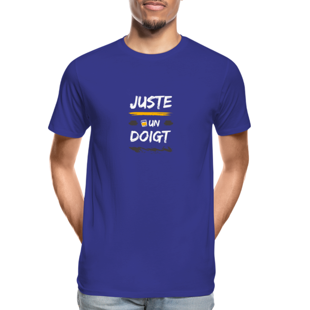 T-shirt Juste un doigt - La cité de la peur - bio - Homme - bleu roi