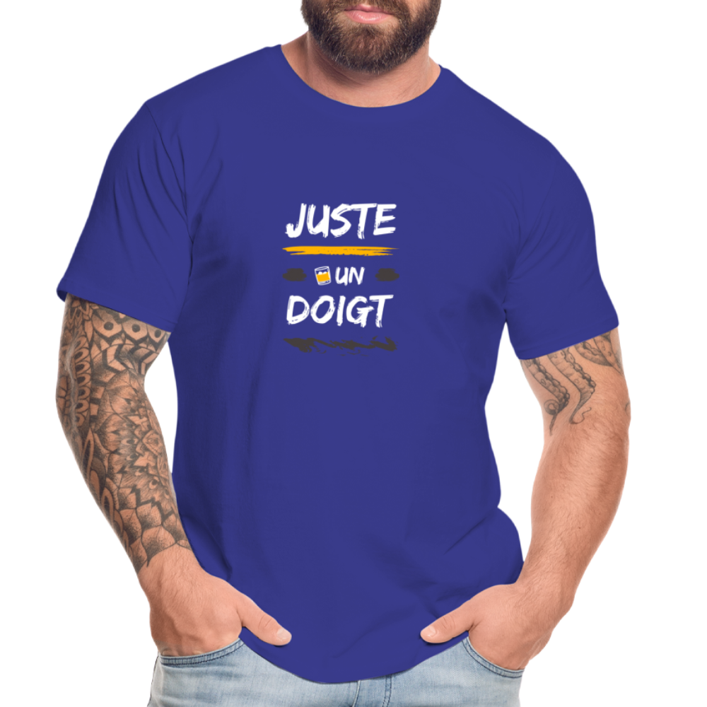 T-shirt Juste un doigt - La cité de la peur - bio - Homme - bleu roi