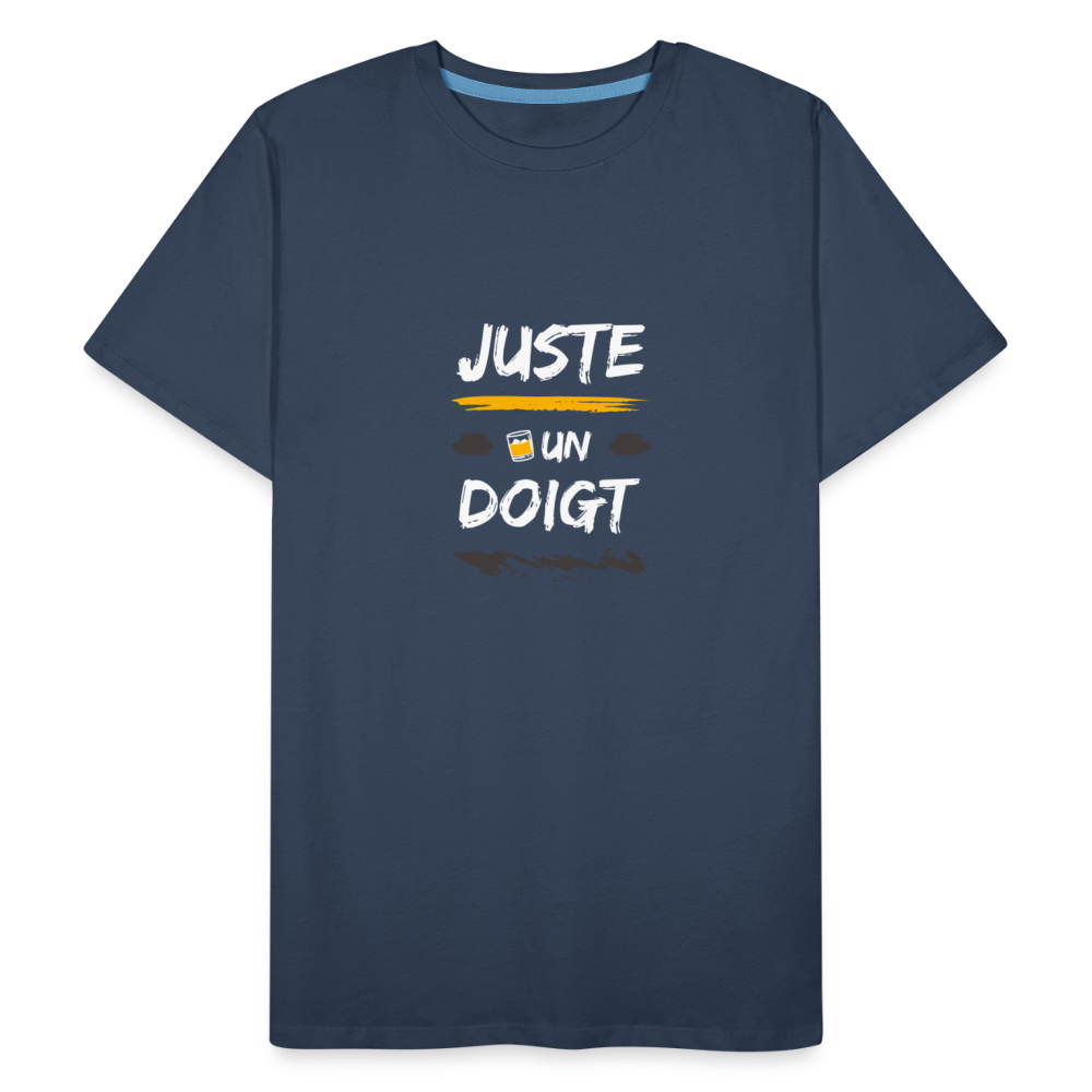 T-shirt Juste un doigt - La cité de la peur - bio - Homme - bleu marine