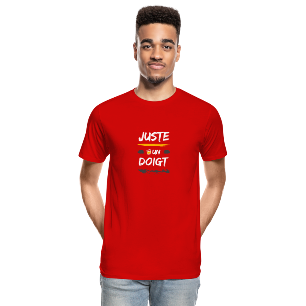 T-shirt Juste un doigt - La cité de la peur - bio - Homme - rouge