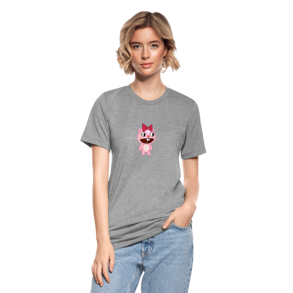 Giggles - Happy Tree Friends - T-shirt chiné Bella + Canvas Unisexe - gris chiné