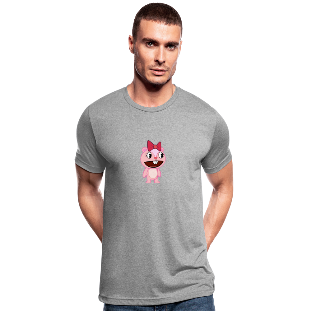 Giggles - Happy Tree Friends - T-shirt chiné Bella + Canvas Unisexe - gris chiné