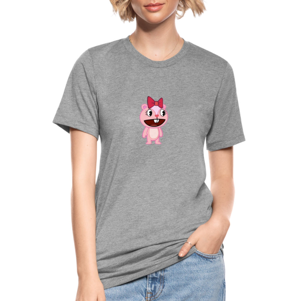 Giggles - Happy Tree Friends - T-shirt chiné Bella + Canvas Unisexe - gris chiné