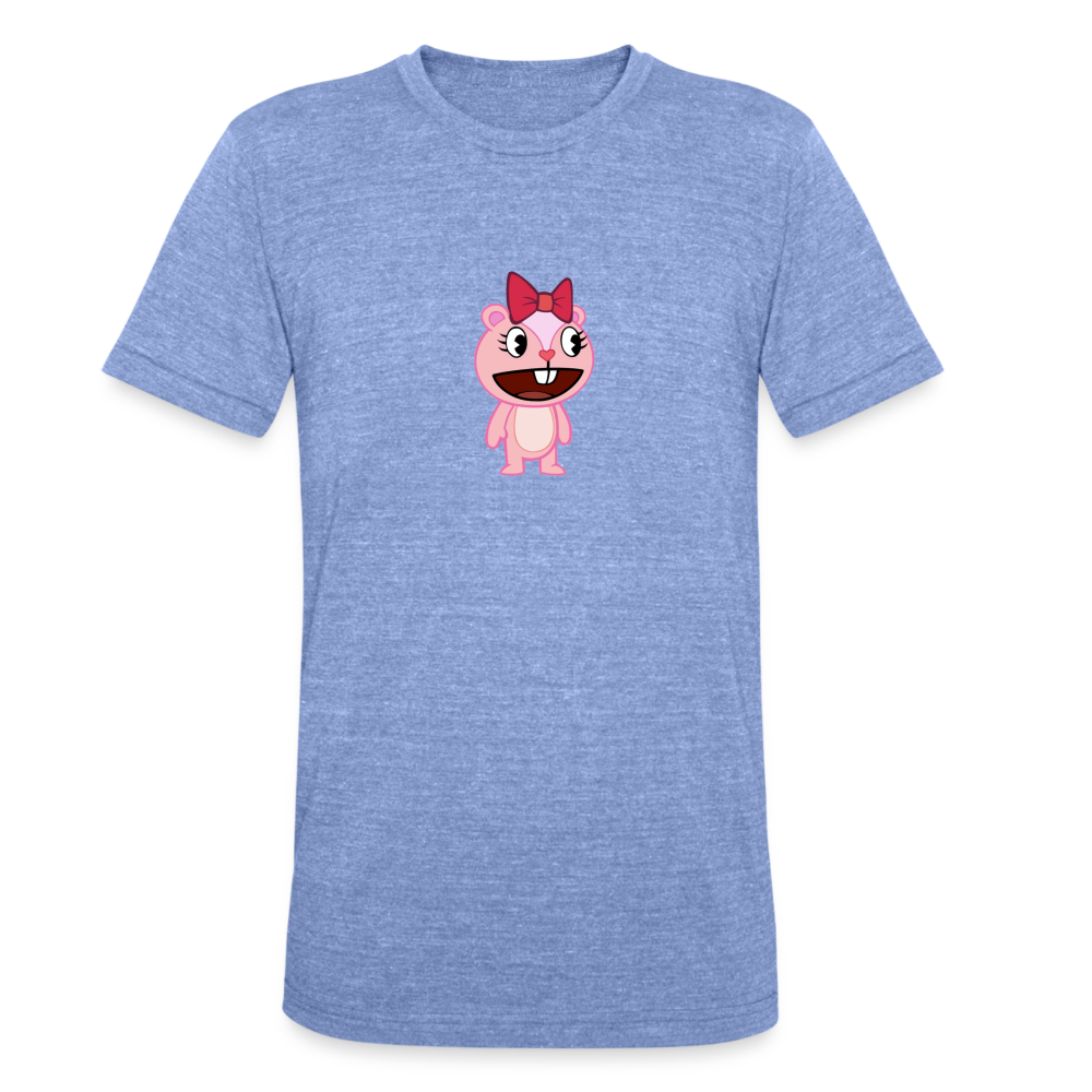 Giggles - Happy Tree Friends - T-shirt chiné Bella + Canvas Unisexe - bleu chiné