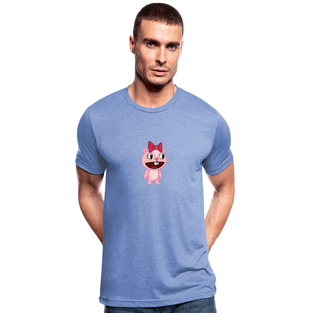 Giggles - Happy Tree Friends - T-shirt chiné Bella + Canvas Unisexe - bleu chiné