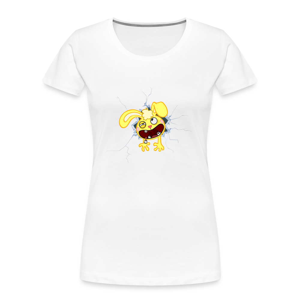 Cuddles dans un mur - Happy Tree Friends - T-shirt bio Femme - blanc