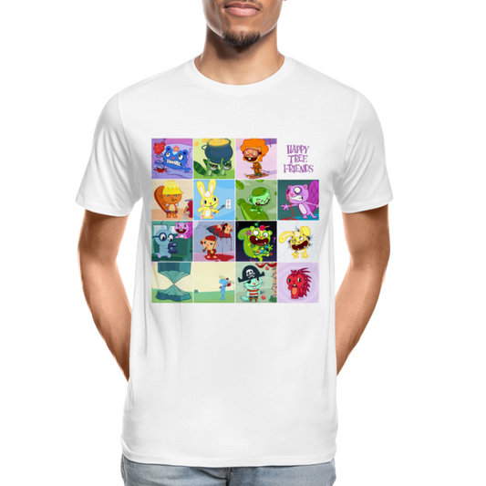 Happy Tree Friends - T-shirt bio Homme - blanc